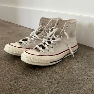 cream canvas converse